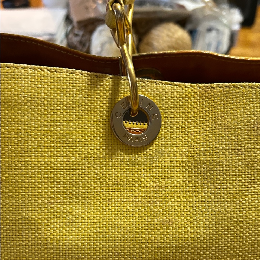 CELINE Large Raffia/Straw Tote - Picture 5 of 12